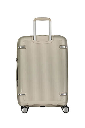 Polipropilen Valiz 2'li Valiz Seti Orta Boy - Kabin Boy Gri 04pc7070
