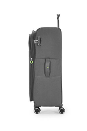 Pierre Cardin 2'li Valiz Seti Büyük Ve Kabin Boy Lüx Kumaş Valiz Antrasit 04pc6000
