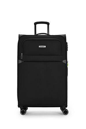 Pierre Cardin 2'li Valiz Seti Büyük Ve Orta Boy Lüx Kumaş Valiz Siyah 04pc6000