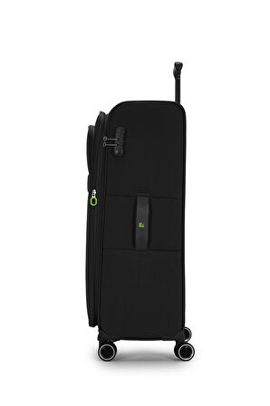 Pierre Cardin 2'li Valiz Seti Büyük Ve Orta Boy Lüx Kumaş Valiz Siyah 04pc6000