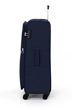 Pierre Cardin 2'li Valiz Seti Büyük Ve Kabin Boy Lüx Kumaş Valiz Lacivert 04pc4200