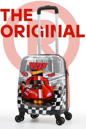 Lisanslı Hot Wheels Policarbon Çocuk Valizi Kırmızı 2988