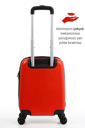 Lisanslı Hot Wheels Policarbon Çocuk Valizi Kırmızı 2988