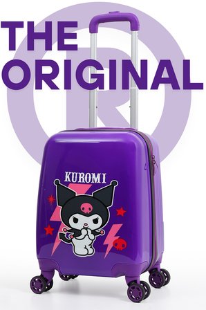 Lisanslı Kuromi Policarbon Çocuk Valizi Mor 2987