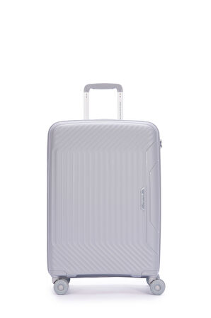 Benetton 2'li Set Orta Ve Kabin Boy %100 Polipropilen Valiz Açık Gri 14Bnt8001