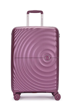 Benetton 2'li Set Orta Ve Kabin Boy %100 Polipropilen Valiz Bordo 14Bnt8002