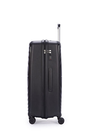 Benetton 2'li Set Büyük Ve Kabin Boy %100 Polipropilen Valiz Siyah 14Bnt8002