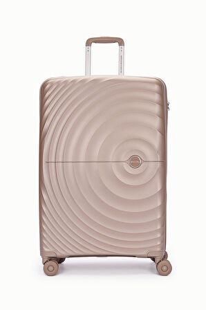 Benetton 2'li Set Büyük Ve Kabin Boy %100 Polipropilen Valiz Şampanya 14Bnt8002