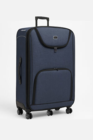 Louisiana Polo Battal Boy Kumaş Valiz Lacivert 2308