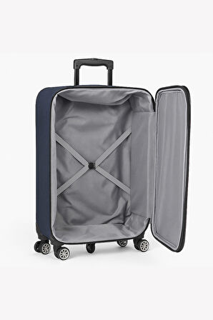 Louisiana Polo Battal Boy Kumaş Valiz Lacivert 2308