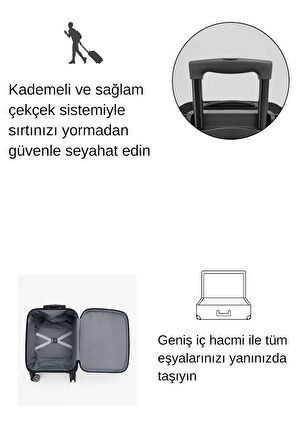 Louisiana Polo 4'lü Set Battal Büyük Orta Ve Kabin Boy Kumaş Valiz Lacivert 2308