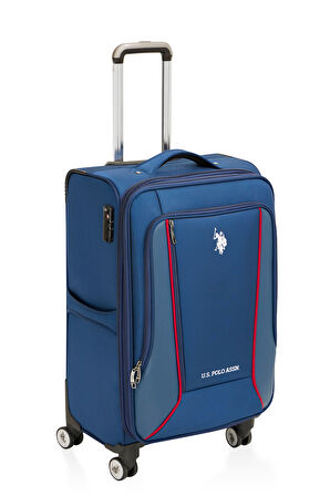 U.S. Polo Assn. 3'lü Valiz Seti Lüx Kumaş Valiz Lacivert 24019