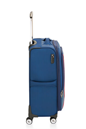 U.S. Polo Assn. 2'li Valiz Seti Büyük ve Orta Boy Lüx Kumaş Valiz Lacivert 24019