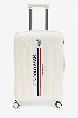 U.S. Polo Assn. Polipropilen Kırılmaz 2'li Valiz Seti Büyük ve Kabin Boy Beyaz 24074