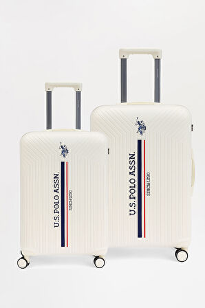 U.S. Polo Assn. Polipropilen Kırılmaz 2'li Valiz Seti Orta ve Kabin Boy Beyaz 24074