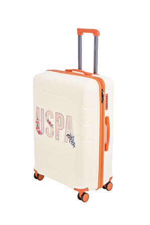 U.S. Polo Assn. Polipropilen Kırılmaz 2'li Valiz Seti Büyük ve Kabin Boy Beyaz 24060