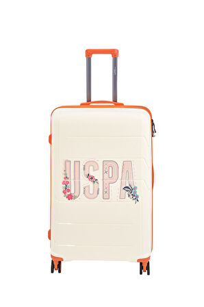 U.S. Polo Assn. Polipropilen Kırılmaz 2'li Valiz Seti Orta ve Kabin Boy Beyaz 24060