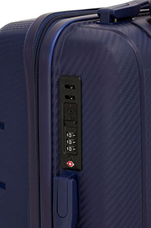 U.S. Polo Assn. Polipropilen Kırılmaz 2'li Valiz Seti Büyük ve Kabin Boy Lacivert 24053