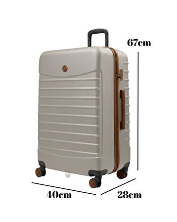 Orta Boy Valiz 4x2 Teker Vizon-Taba 1168