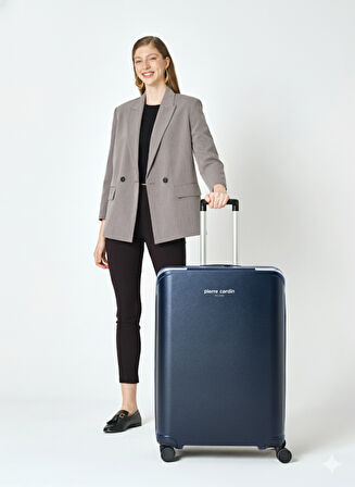 Pierre Cardin 3'lü Set %100 Polipropilen Valiz Lacivert 04PC7090