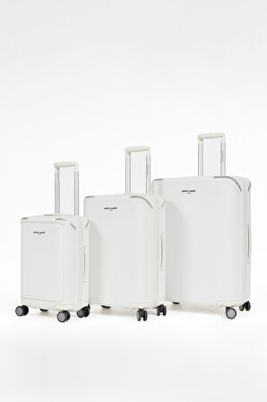 Pierre Cardin 3'lü Set %100 Polipropilen Valiz Beyaz 04PC7090