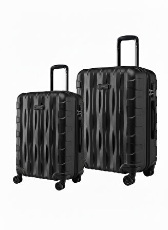 2'li Valiz Seti Büyük Boy - Orta Boy Siyah-Siyah 1167-S