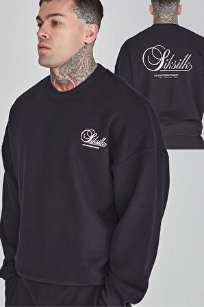 SikSilk Graphic Erkek Oversize Sweater