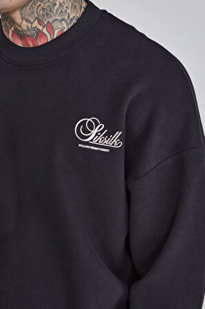 SikSilk Graphic Erkek Oversize Sweater