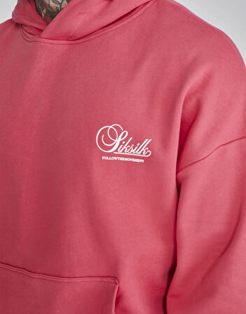 SikSilk Graphic Hoodie Pink Erkek Sweatshirt