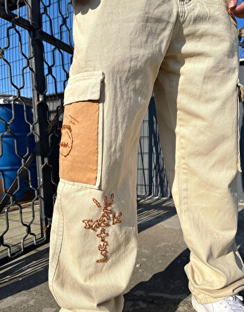 Jack Cactus Premium Designer Baggy Kargo Pantolon