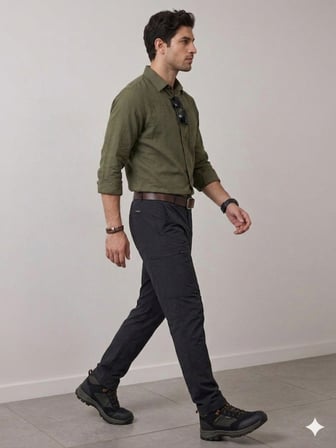 Erkek Siyah Outdoor Pantolon