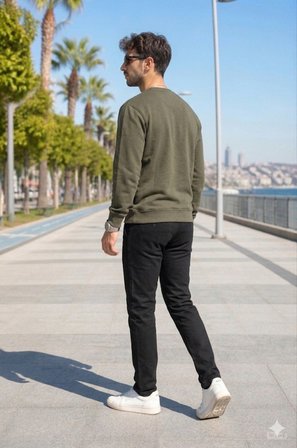 Erkek Haki Sweatshirt