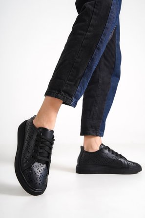 Kadın Siyah Sneaker Spor Ayakkabı
