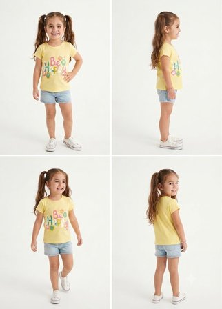 Kız Çocuk Sarı T-Shirt