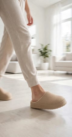 Kadın Bej Peluş İç Astar Tabakalı Ev Terliği