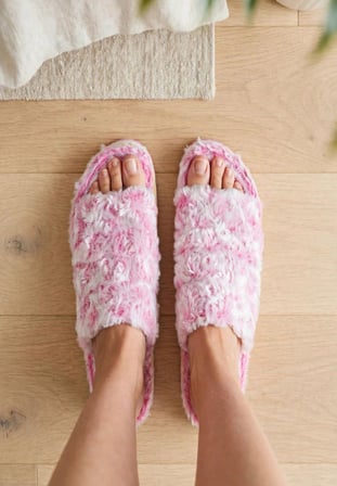 Kadın Pembe Peluş  Platform Tabanlı Ev Terliği