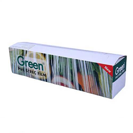 Green Cuki PVC Streç Film Folyo - Gıdaya Uygun - 9 Mikron - 30 x 300 Metre