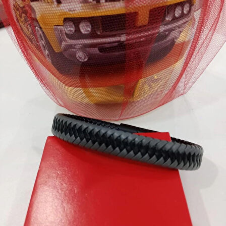 Kauçuk Gold - Siyah '' Kemal Atatürk İmzasi '' Fi̇gürlü Çeli̇k Bi̇lekli̇k 