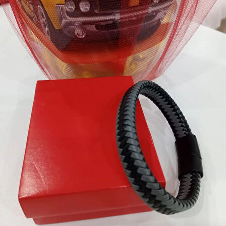 Kauçuk Gold - Siyah '' Kemal Atatürk İmzasi '' Fi̇gürlü Çeli̇k Bi̇lekli̇k 