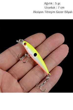 5Gr.Rapala Lures Suni Balık YemiTurnaLevrek Lüfer Ailesi Çinekop,Rapala Yapay BalıkYemi Lrf Yem