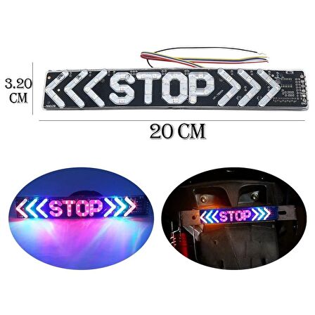 Motosiklet Led Stop Lamba Led Fren Lamba 3 Modlu Led Fren Sinyal Lambası Led Far