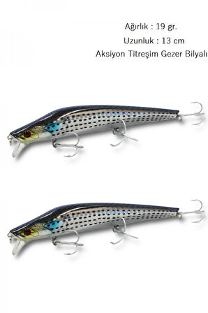 2 Adet Rapala Lures Suni Yem Yapay Yem Maket Balık JigYem LrfYem19Gr.13cm