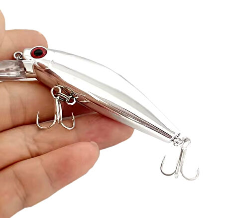 2 Li Set Ayna Rapala Lures Maket Balık Yapay Suni YemTurna Levrek Alabalık LüferAilesi JigYem