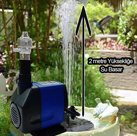 Süs Havuzu Motoru Sump Motor Şelale Motor 2 metre Yüksekliğe Su Yükseltebilir