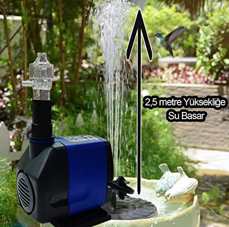 Süs Havuzu Motoru Sump Motor Şelale Motor 2.5 metre Yüksekliğe Su Yükseltebilir