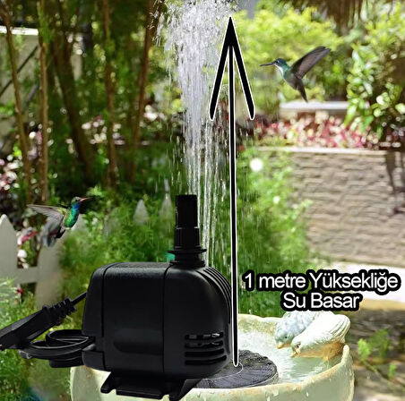 Süs Havuzu Motoru Sump Motor Şelale Motor 1 metre Yüksekliğe Su Yükseltebilir