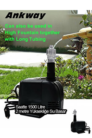 Süs Havuzu Motoru Sump Motor Şelale Motor 2 metre Yüksekliğe Su Yükseltebilir