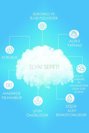 ELYAF SEPETİ %100 BONCUK ELYAF 2 KG YASTIK YORGAN OYUNCAK MALZEMESİ