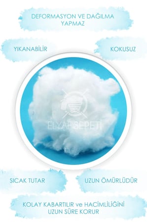 ELYAF SEPETİ 2 KG SİLİKON İNCİ ELYAF VAKUMLU AMBALAJINDA