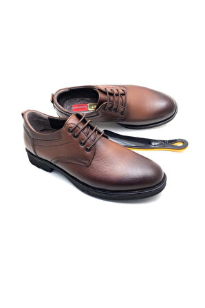 Erkek Siyah Hakiki Deri Ortopedik Kışlık  Ayakkabı